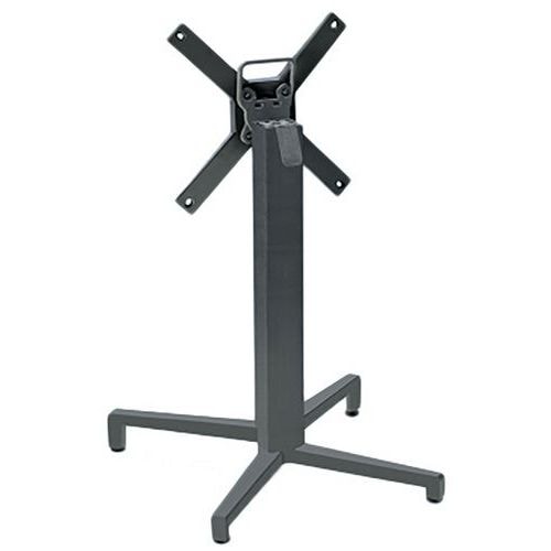Pied de table Domino rabattable hauteur 73 cm colonne carrée - anthracite - Image principale