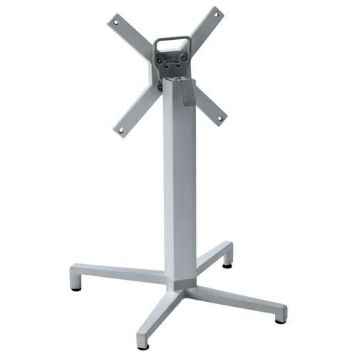 Pied de table Domino rabattable hauteur 73 cm colonne carrée - argent - Image principale