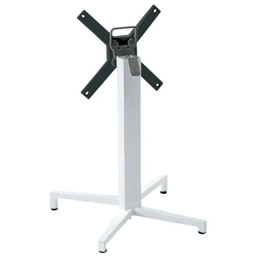 Pied de table Domino rabattable hauteur 73 cm colonne ronde - blanc - Image principale
