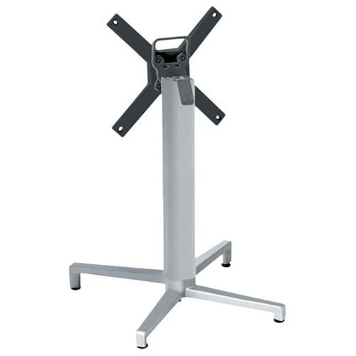 Pied de table Domino rabattable hauteur 73 cm colonne ronde - argent - Image principale