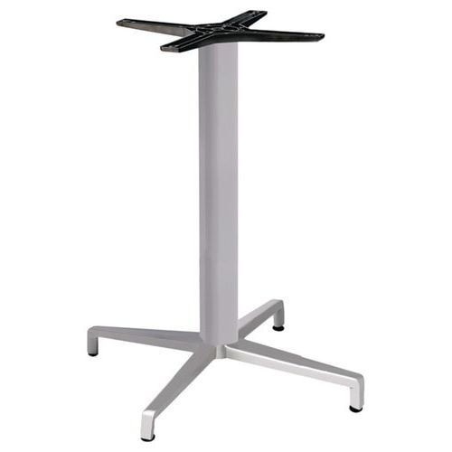Pied de table Maxi Domino fixe hauteur 73 cm colonne ronde - peint argent - Image principale