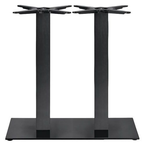 Pied de table Tiffany ht 73 cm double colonne - peint noir - Image principale