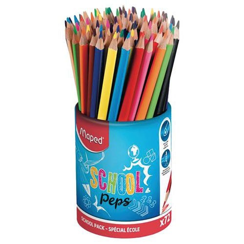 Pot 72 crayons de couleurs en résine Maped 'School Peps' - Image principale