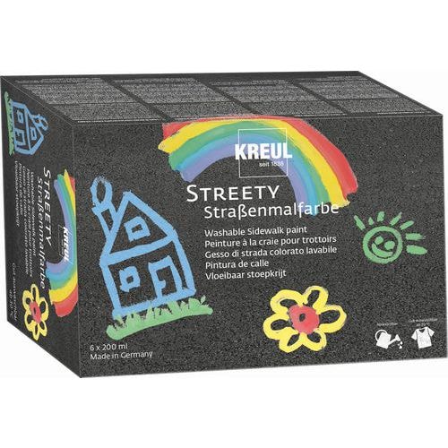 Set peinture à la craie liquide pour trottoir 6x200ml - Image principale