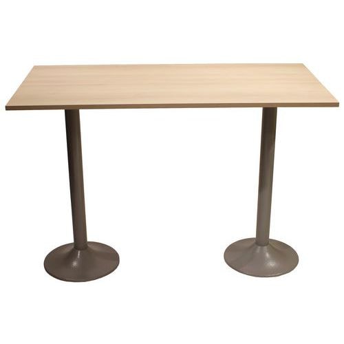 Table snack Scala 120 x 80 cm DL stratifié acacia - gris argent - Image principale