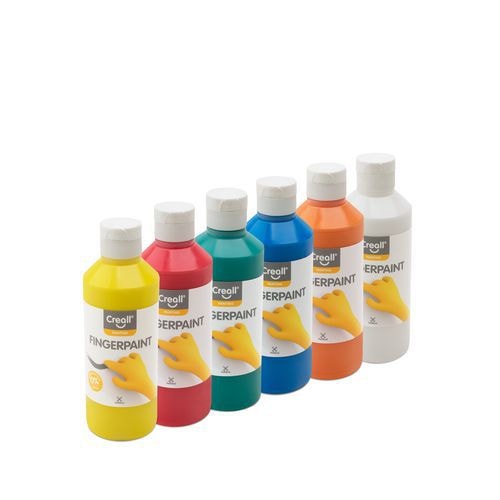 Assortiment 6 flacons 250 ml gouache aux doigts - Image principale