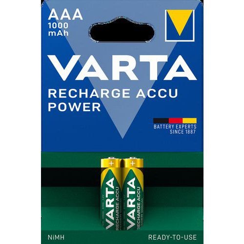 Blister 2 piles rechargeables Varta AAA (LR03) - Image principale