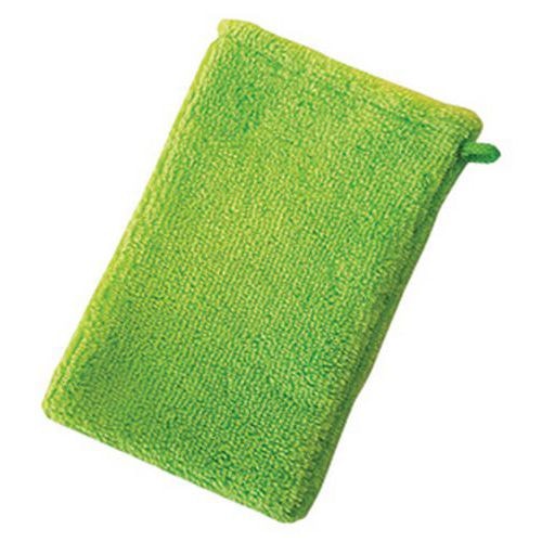 Lot 10 gants de toilette microfibre 15 x 21 cm Pomme - Image principale