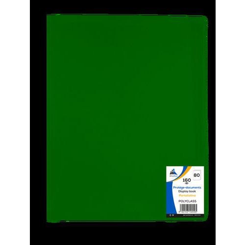 Reliure plastique 80 volets transparents A4 - Vert - Image principale
