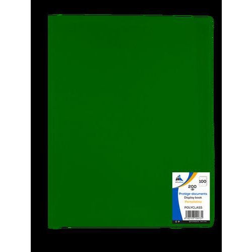 Reliure plastique 100 volets transparents A4 - Vert - Image principale