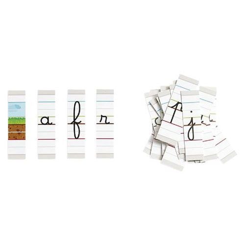 Lettres cursives lignées magnétiques grand format - Image principale