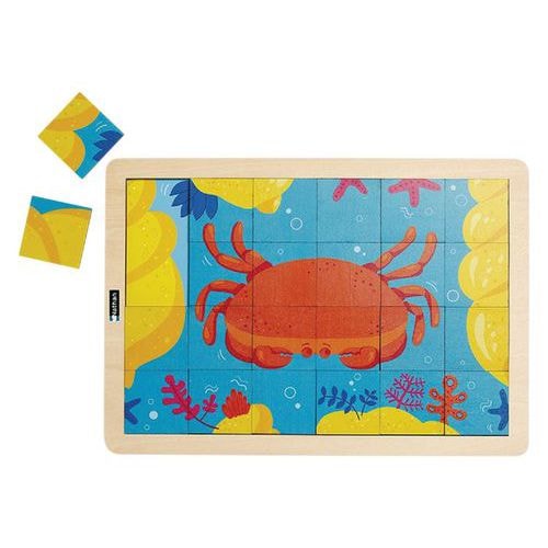 Puzzle bois - le crabe et le coquillage (24 p) - Image principale