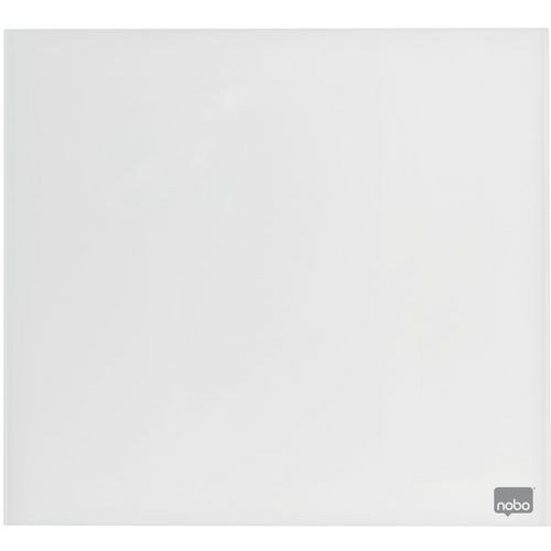Tableau mémo magnétique en verre - 450 x450 mm -blanc - Nobo - Image principale