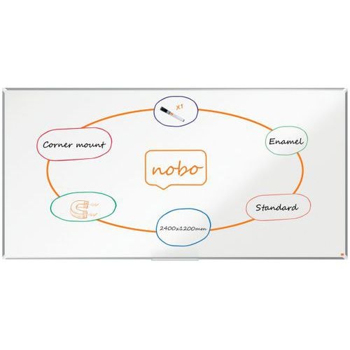Tableau émaillé Premium Plus - 2400 x 1200 mm - Nobo - Image principale