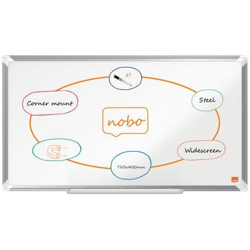 Tableau blanc acier laqué Nano Clean -32 " - Nobo - Image principale