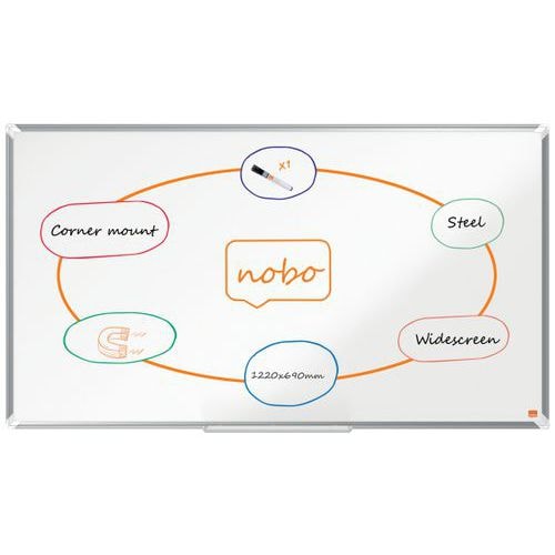 Tableau blanc - acier laqué Nano Clean - 55 " -  Nobo - Image principale