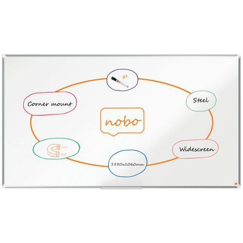 Tableau blanc - acier laqué Nano Clean -  85"  - Nobo - Image principale