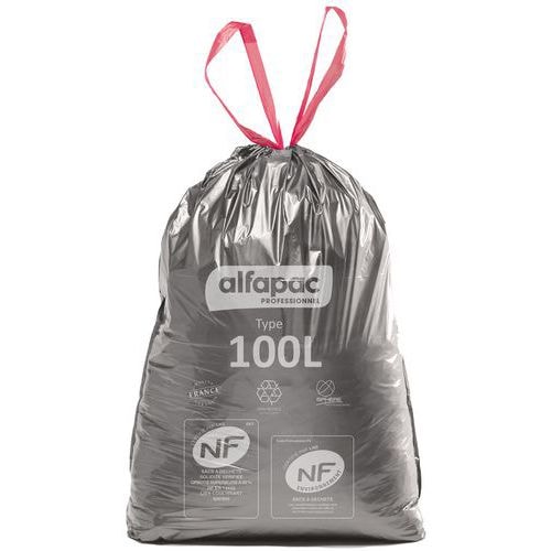 Sac-poubelle - poignées coulissantes, 30 à 100 L - Jetsac - Image principale
