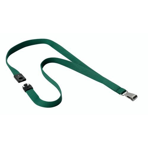 10 cordons textile avec mousqueton Vert - Image principale