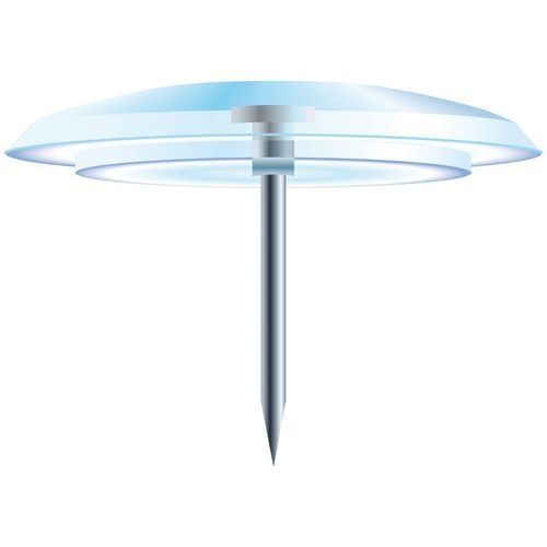 Boîte 40 punaise pointe 7mm diamètre 10mm cristal translucid - Image principale