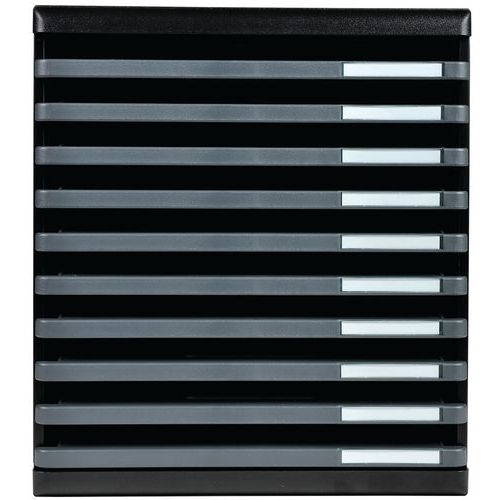 Modulo a4 10 tiroirs ouverts ecoblack - Image principale