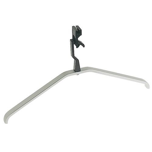 Cintre pour penderie en aluminium sans barre de pantalon noir - Image principale