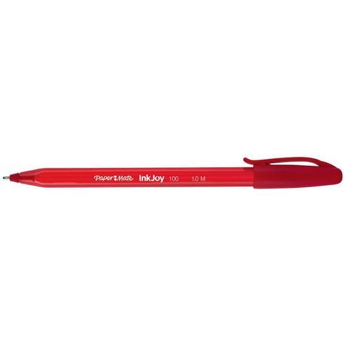 Stylo bille Paper Mate à capuchon InkJoy pointe moyenne 1 mm - rouge - Image principale