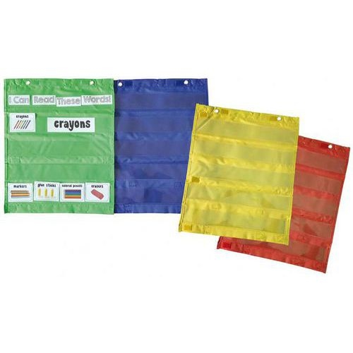 Lot de 4 pochettes affichage magnétiques. - Image principale